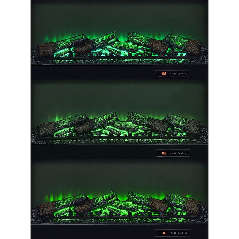 Fuller 60-Inch 2-Door TV Stand Fireplace Media Console Mango