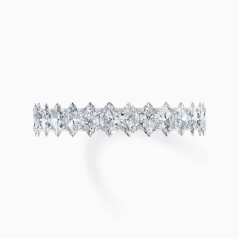 Auriya 14k Gold Marquise North-South Lab Grown Diamond Half Eternity Band 1.40 - 5.25 ct. tw. (F-G, VS)