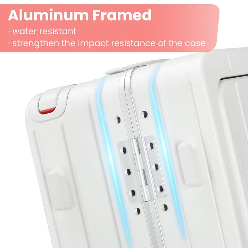 Aluminum Frame 20 Inch with Front Open Carry-on Luggage