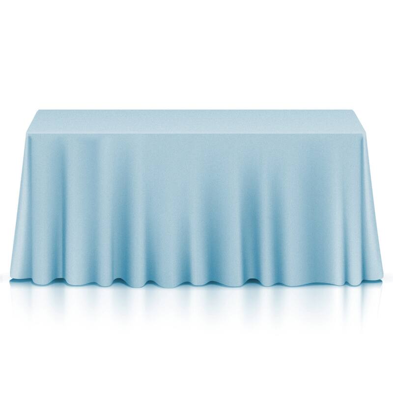 5pk 90 x 156in Rectangular Polyester Tablecloths Baby Blue