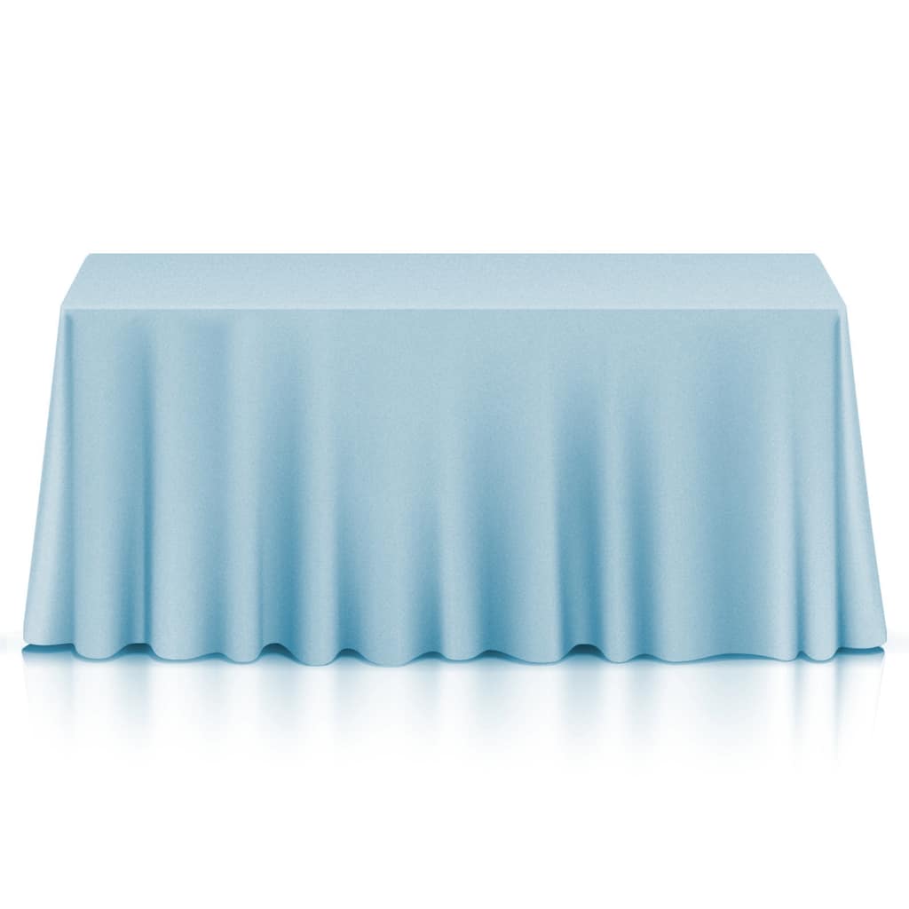 5pk 90 x 156in Rectangular Polyester Tablecloths Baby Blue