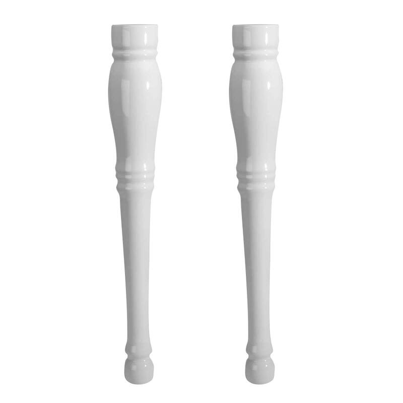 Belle Epoque White Porcelain Console Sinks with 4 Legs and 8 in. Widespread Faucet Holes