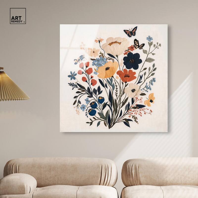Garden of Threads I Acrylic by Art Remedy, Ready to Hang