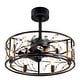 preview thumbnail 66 of 79, 20"/28" Modern 3/5/7-Blade Caged Crystal Ceiling Fan with Light Kit and Remote