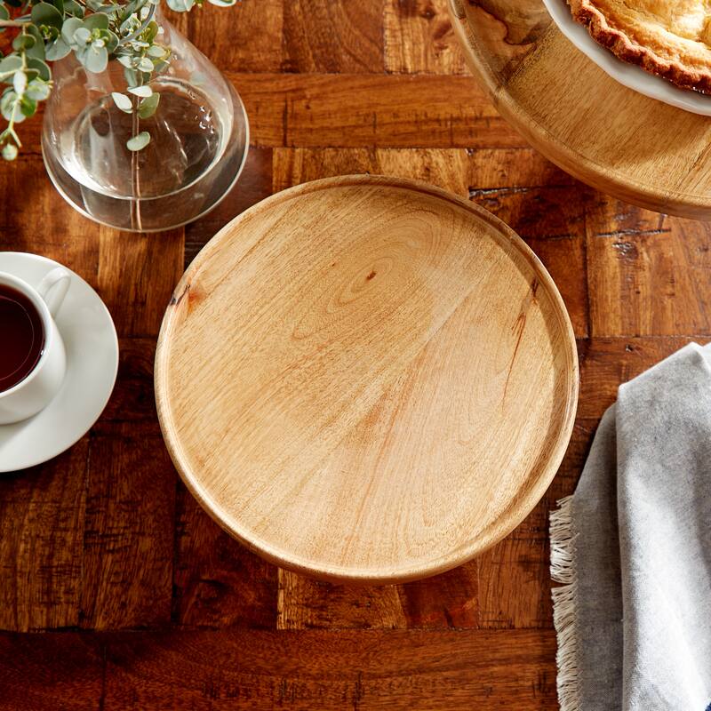 Modern Wood Natural Cake Stand (Set of 3)