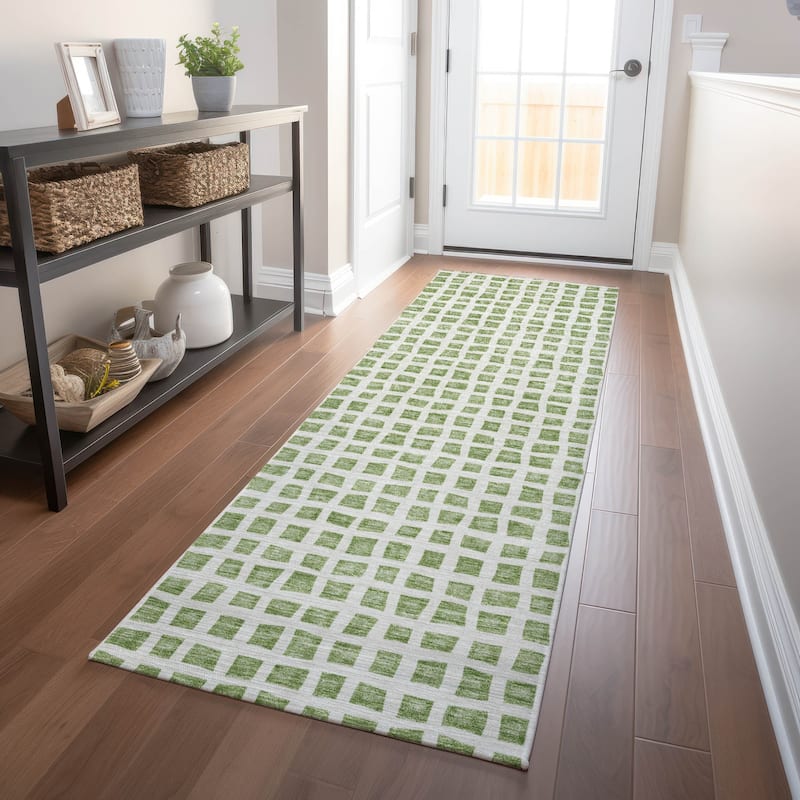 Premium Washable Super Soft Modern Contemporary Mayfield Rug - Aloe - 2' 3" x 7' 6" - Runner