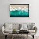 preview thumbnail 10 of 13, iCanvas "Teal Ocean Waves From Above I" by Maggie Olsen Framed