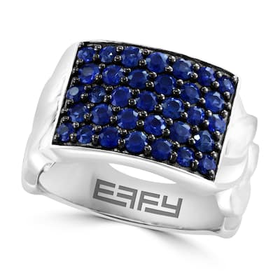 EFFY Men's 925 Sterling Silver Sapphire Ring - Blue