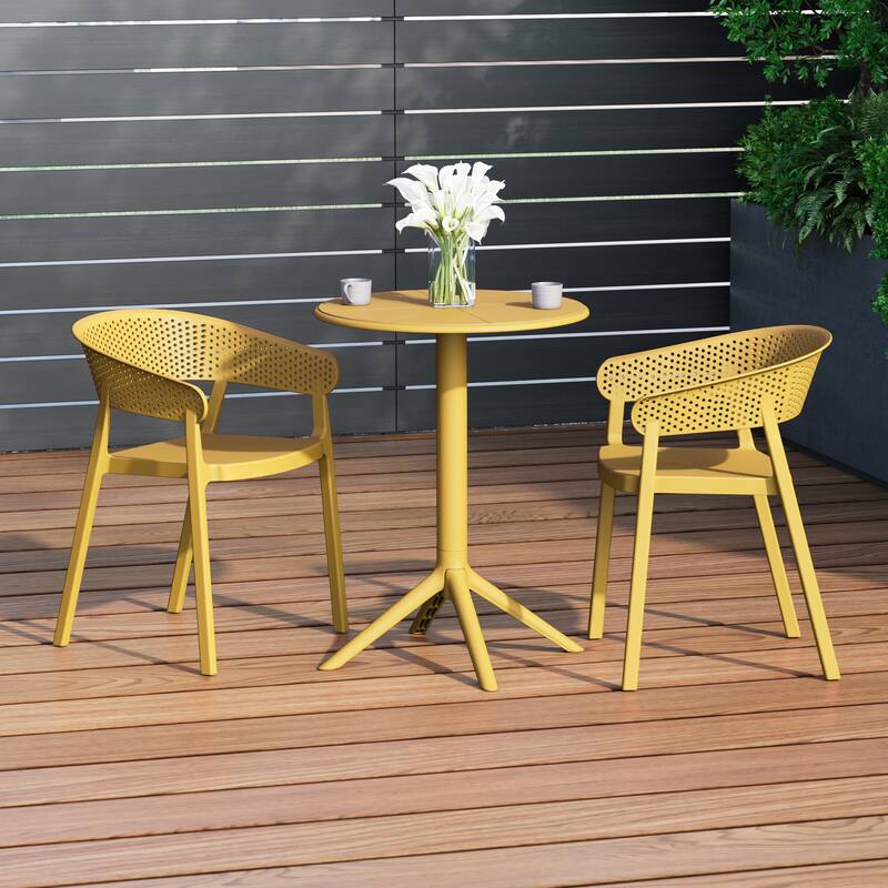 Frond and Form 2-Person Outdoor Round Dining Set