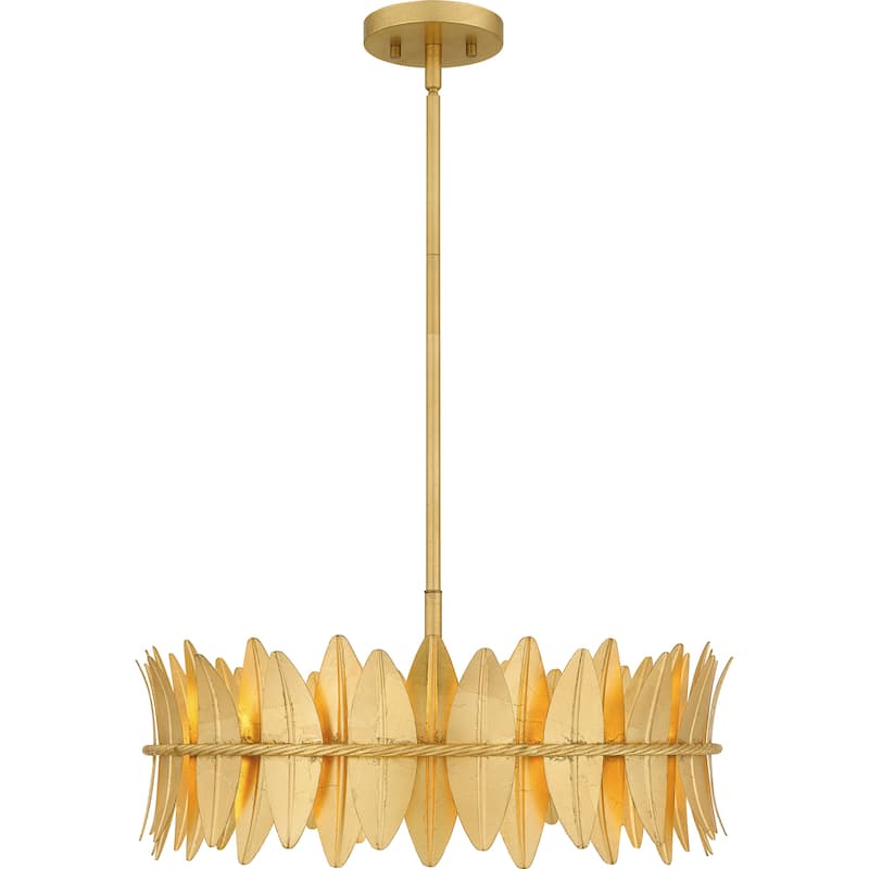 Liza 4-Light Gold Leaf Pendant Light
