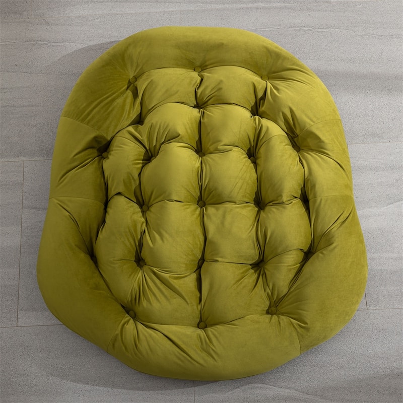 Outdoor Rattan Rocker Chair with Padded Cushion