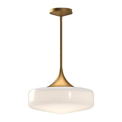 Alora Lighting PD440814GO Lincoln 14" Wide Pendant with Glossy Opal