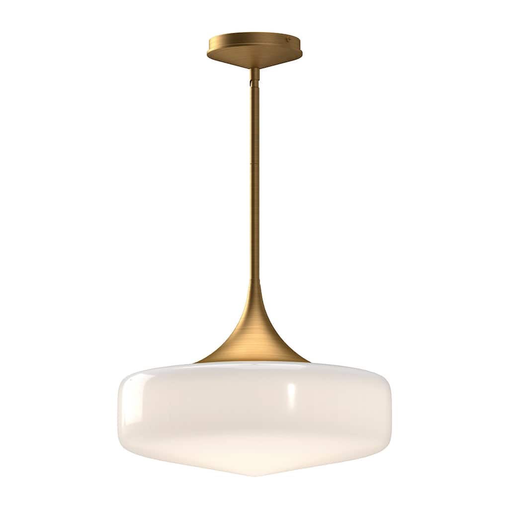 Alora Lighting PD440814GO Lincoln 14" Wide Pendant with Glossy Opal