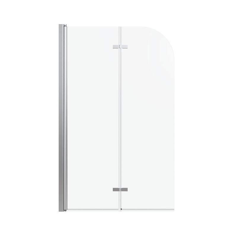 34" W x 58" H Frameless Folding Pivot Bathtub Door