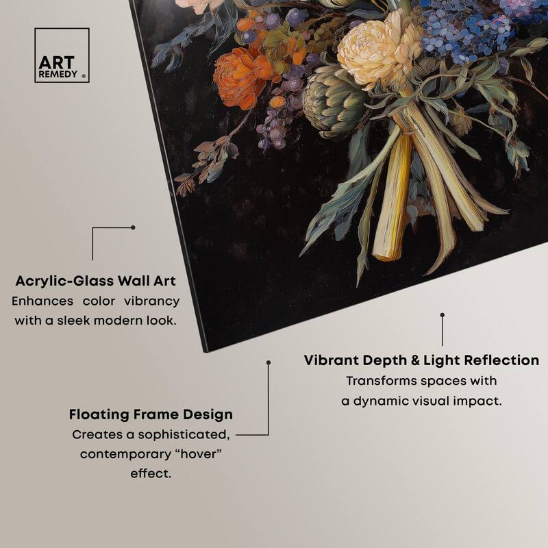 Moody Artichoke II Acrylic by Art Remedy, Ready to Hang