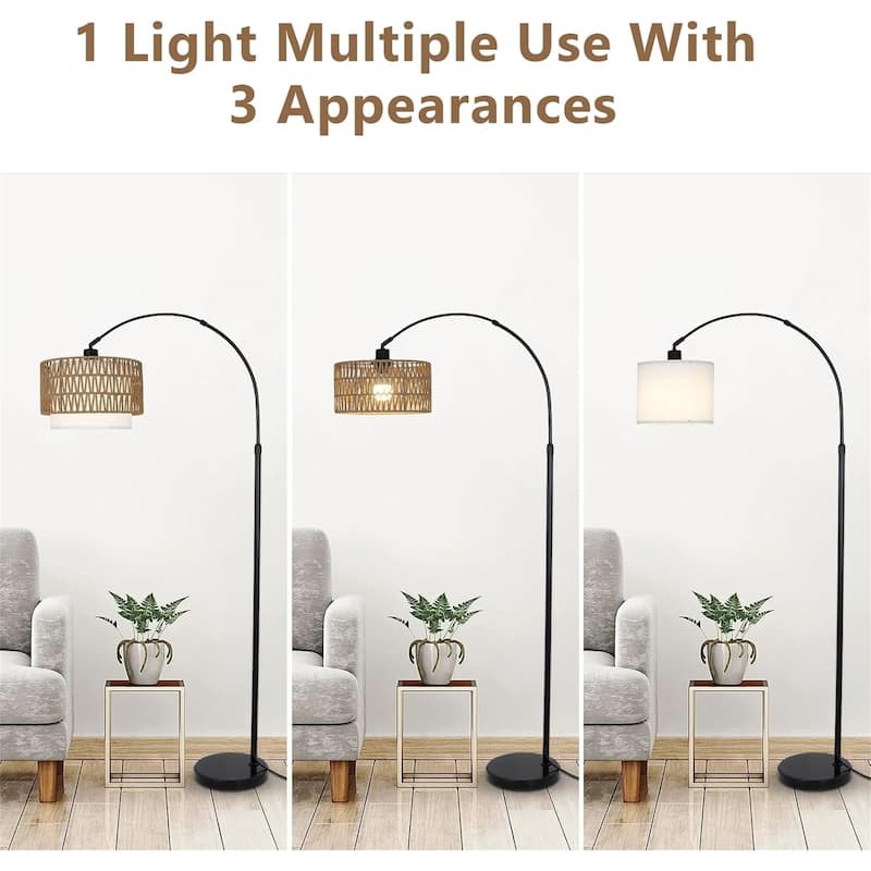 Dimmable Arc Floor Lamp with Remote