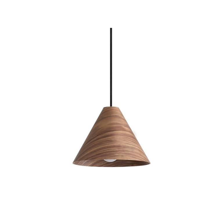 Golden Lighting 3988-10 Conique 10" Wide Mini Pendant - Dark Walnut