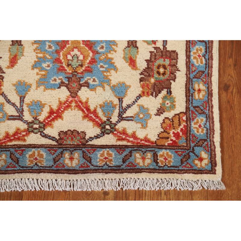 Floral Kazak Oriental Foyer Rug Hand-Knotted Wool Carpet - 2'0"x 3'0"
