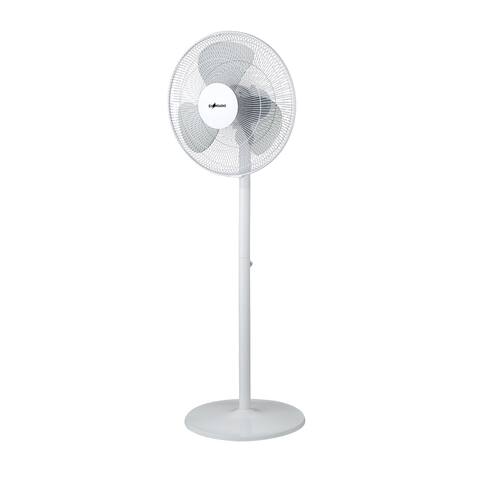 51.5" White Ecohouzng Tall Oscillating Pedestal Fan