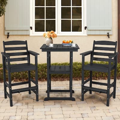 Vrakae 3-Piece Outdoor Height Bar Bistro Set