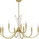 preview thumbnail 3 of 7, Cecily 9-Light Brushed Gold Chandelier