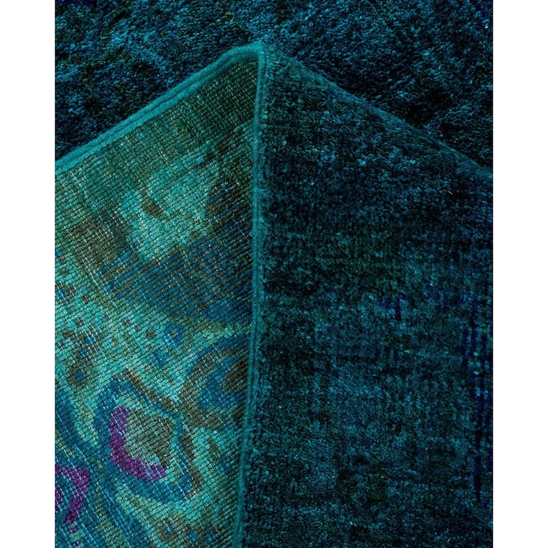 Contemporary Overdyed Wool Hand Knotted Area Rug - 6' 2" x 9' 1"