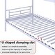 preview thumbnail 62 of 71, Twin over Twin Elegance Clean-Lined Bunk Bed, Heavy Duty Metal Structure Bunk Bed Frame Steel Slat Support(No Box Spring Needed)