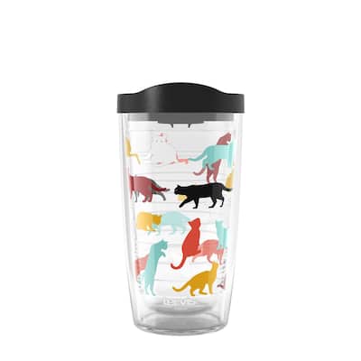 Tervis Pet Love Made in USA Double Walled Insulated Tumbler Travel 16oz, Cat Pounce Love