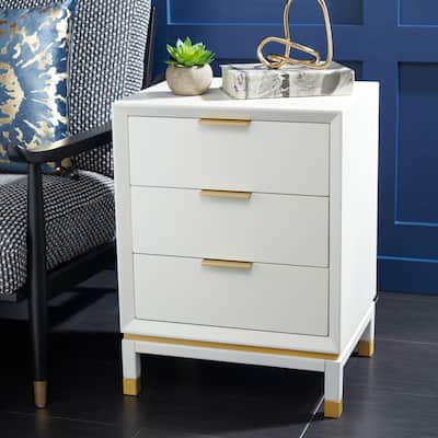 SAFAVIEH Baskin 3-Drawer Nightstand Accent Table