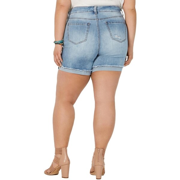 plus denim shorts