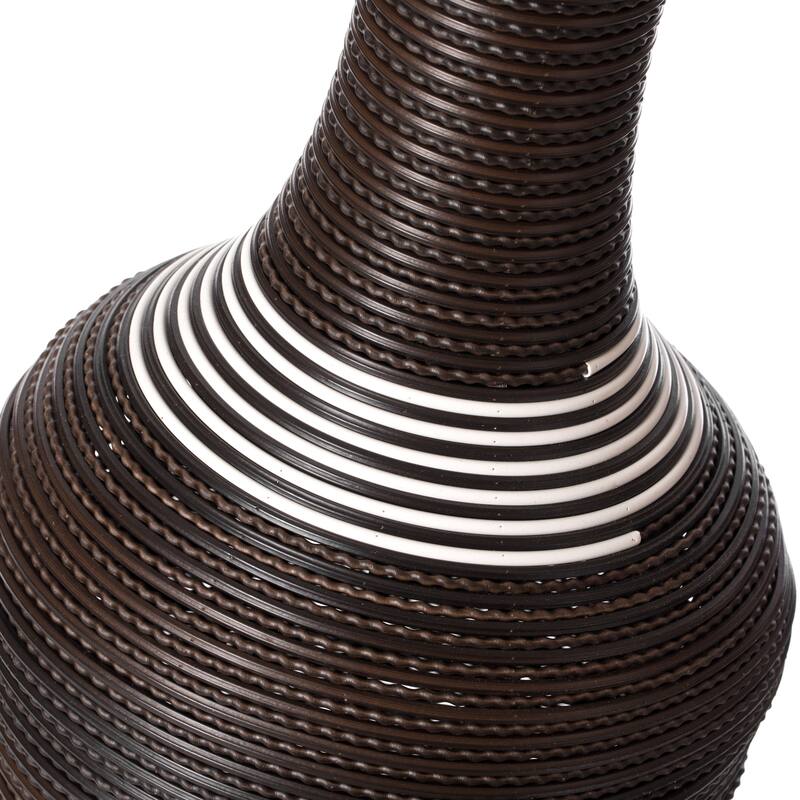 Black Tall Decorative Floor Vase, Modern Unique Vase, 40-Inch-Tall Vase, Freestanding PVC Large Floor Vase