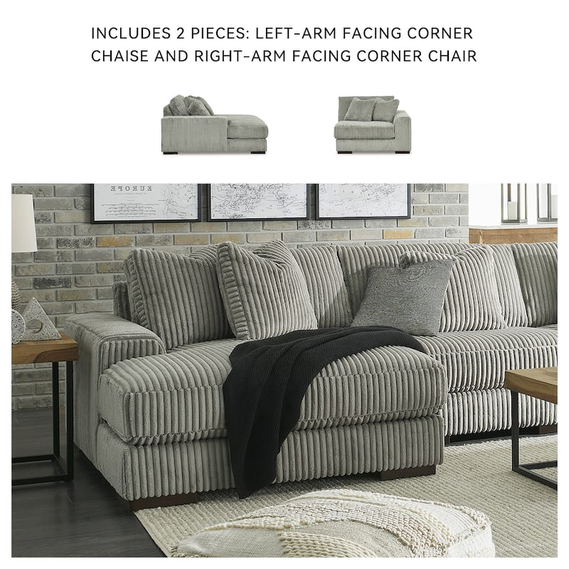 Signature Design by Ashley Lindyn 2-Piece Sectional with Chaise - 102"W x 70"D x 38"H