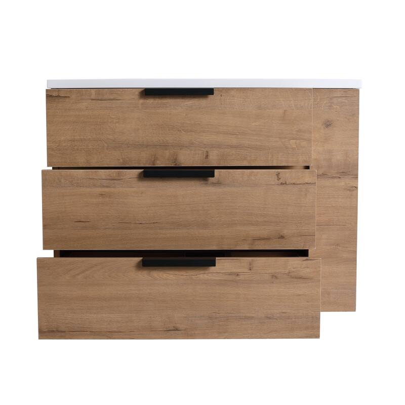 Topcraft Wall-Mounted Bathroom Vanity With Sink