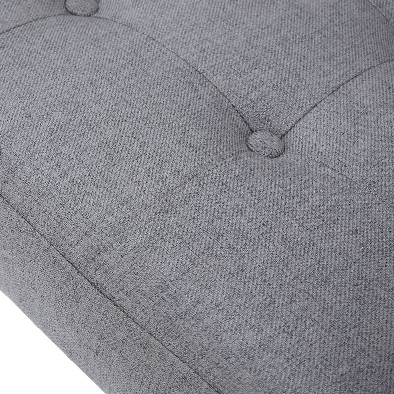 Fabric Mid-Century Club Chair with Button Tufted Design & Wooden Legs - Modern Accent Chair