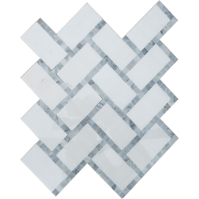 Coastview Marble Polished Mosaic Tile - Sample - Grey