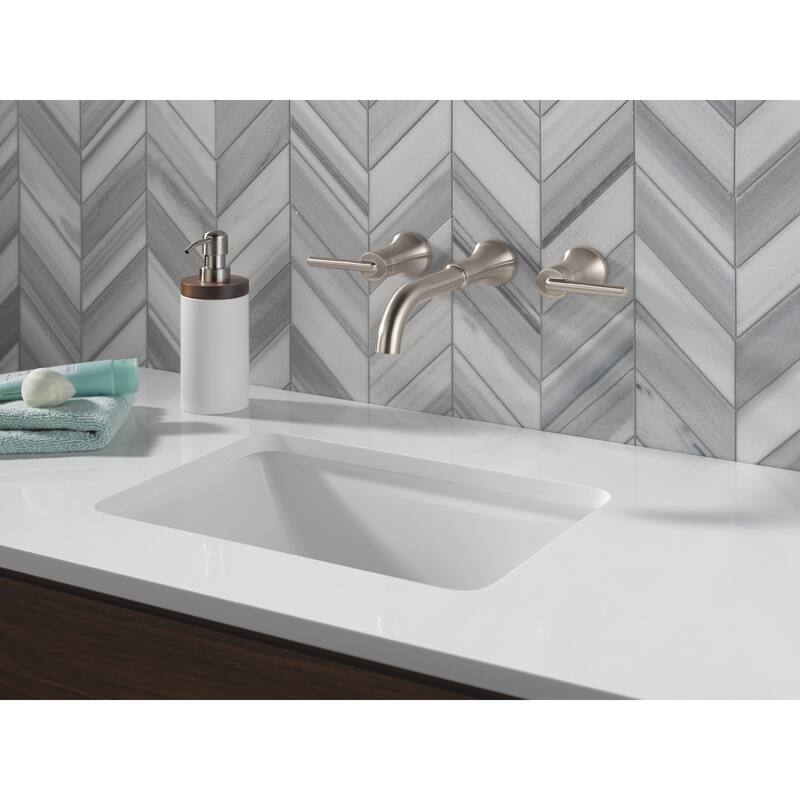 Delta T3554LF-LHP-WL Trinsic 1.2 GPM Wall Mounted Widespread Bathroom - Champagne Bronze