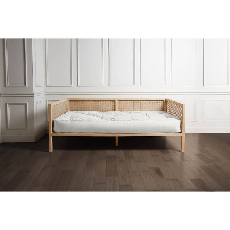 Sorra Home Corded Linen Texture Daybed Mattress (Mattress Only) - Ivory/ 75 x 38 x 5 in - Twin