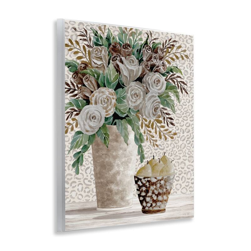 Stupell Bouquet on Leopard Pattern Wall Plaque Art Design By Cindy Jacobs