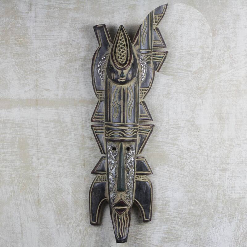 Novica Handmade Akwasi African Wood Mask