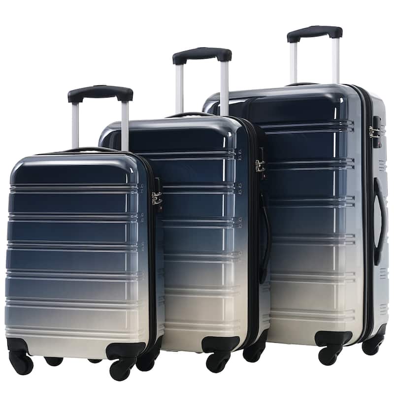 Classic 3 Piece Luggage Set with TSA Lock, ABS Durable Lightweight Suitcase with Spinner Wheels, Hardshell Carry-On Luggage