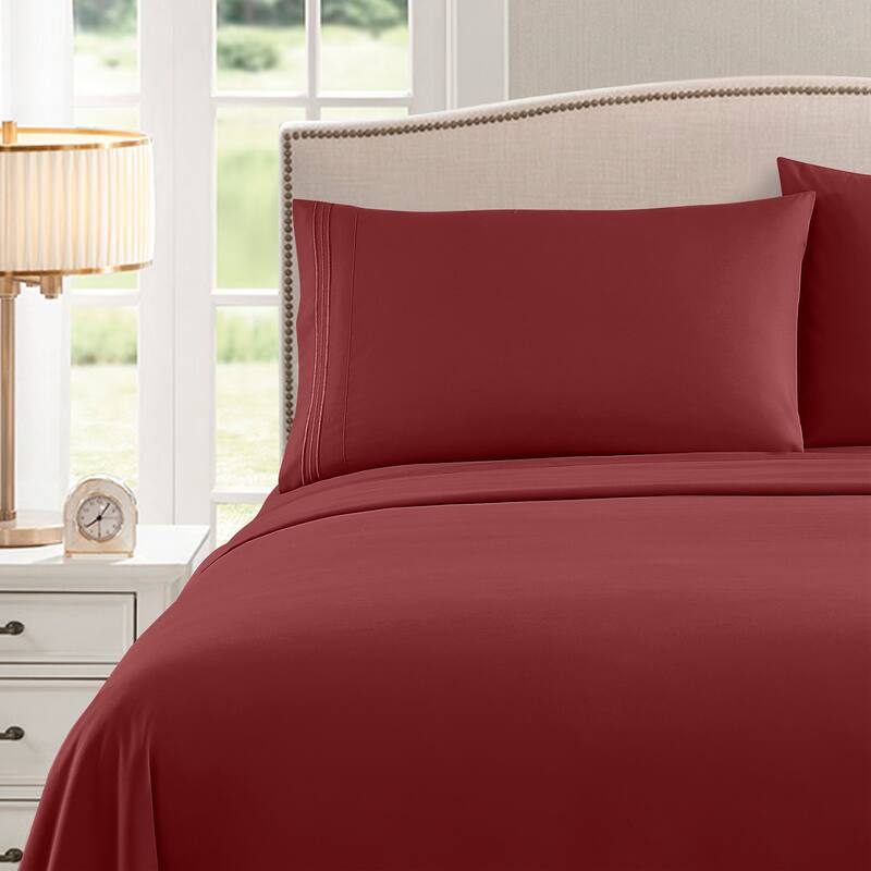Soft Microfiber 5-piece Split King Bed Sheet Set