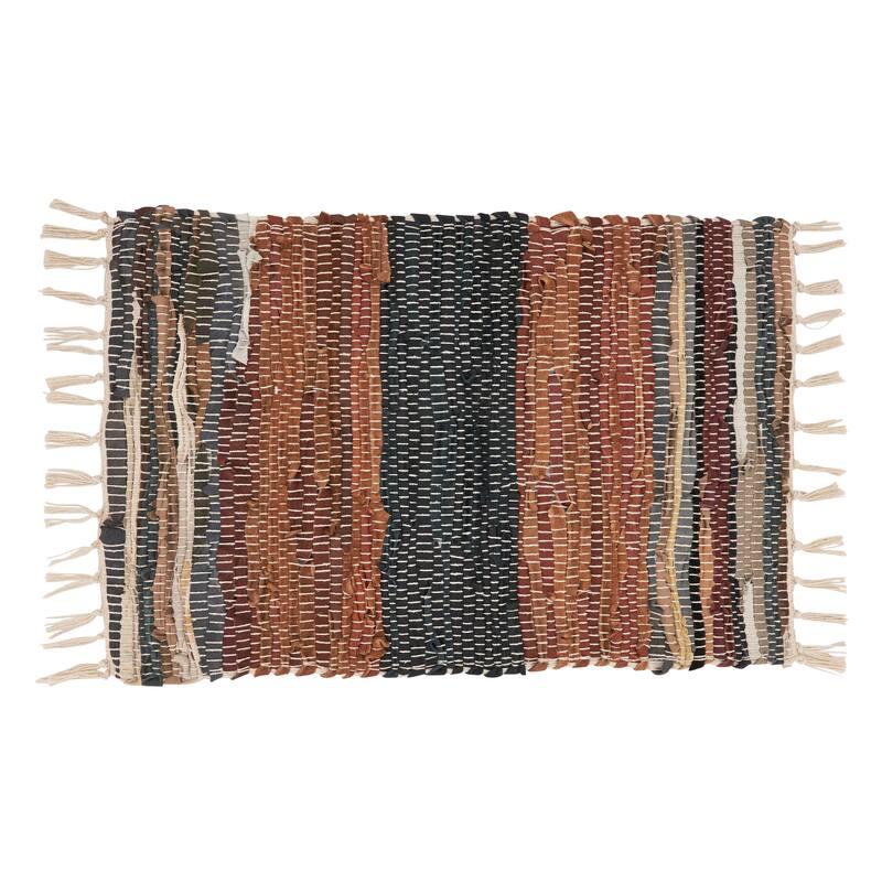 Striped Design Multicolor Chindi Placemats (Set of 4)