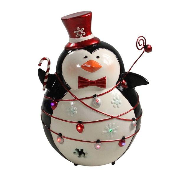 Shop 14 Black And White Prelit Led Christmas Penguin With Light