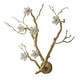 preview thumbnail 2 of 3, 6-Light Brass Aluminum Wall Sconce With White Ceramic Shades