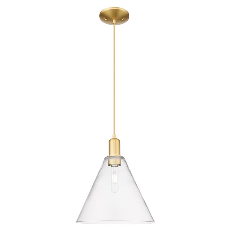Innovations Lighting Endless Possibilities Arcadia - Berkshire Glass - 1 Light 12" Cord Hung Mini Pendant - Clear/Satin Gold