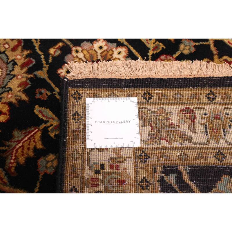 ECARPETGALLERY Hand-knotted Jamshidpour Black Wool Rug - 2'4 x 9'7