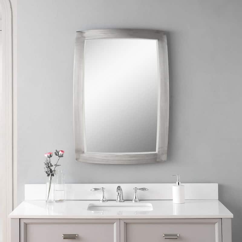 Rectangular Wall Mirror - 34" - Silver