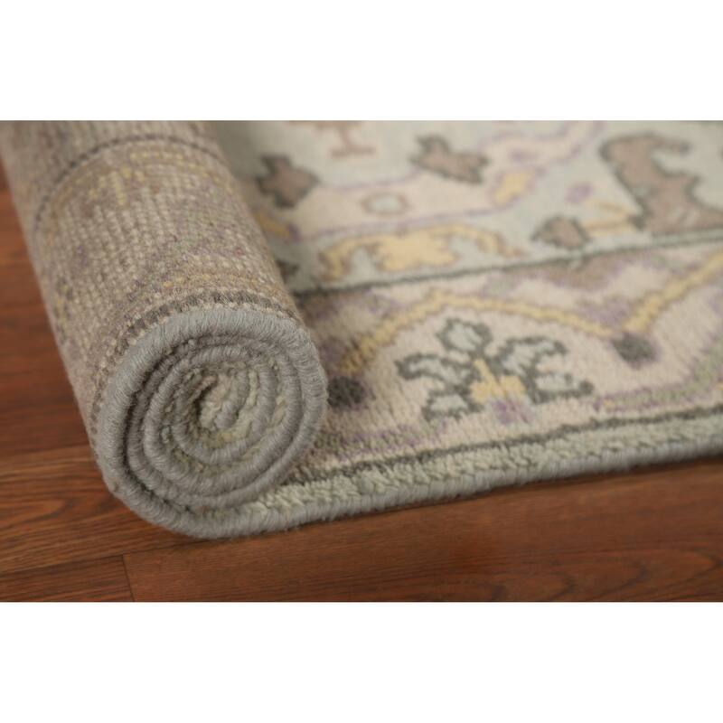 Oushak Oriental Runner Rug Hand-Knotted Transitional Wool Carpet - 2'6"x 9'9"