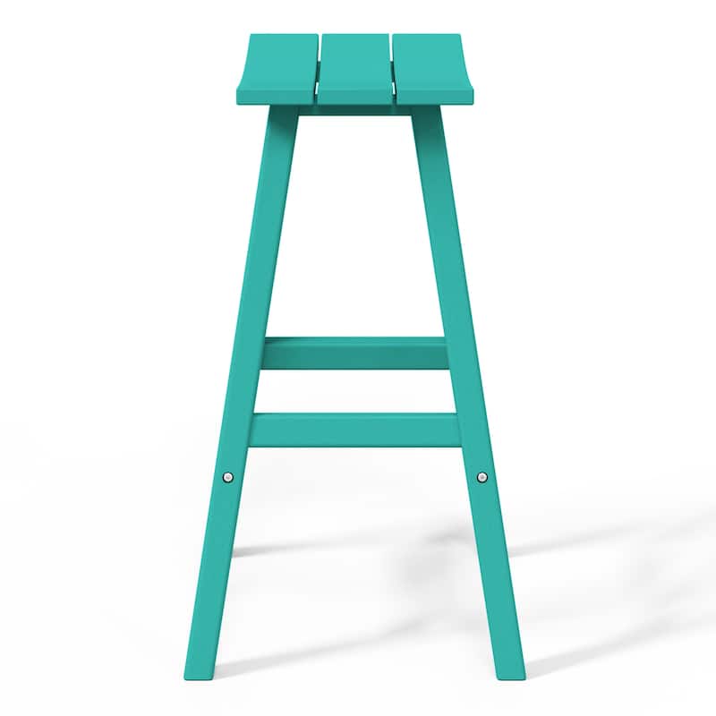 Laguna Hdpe All Weather Outdoor Patio 29" Saddle Seat Bar Stool (Set Of 2)