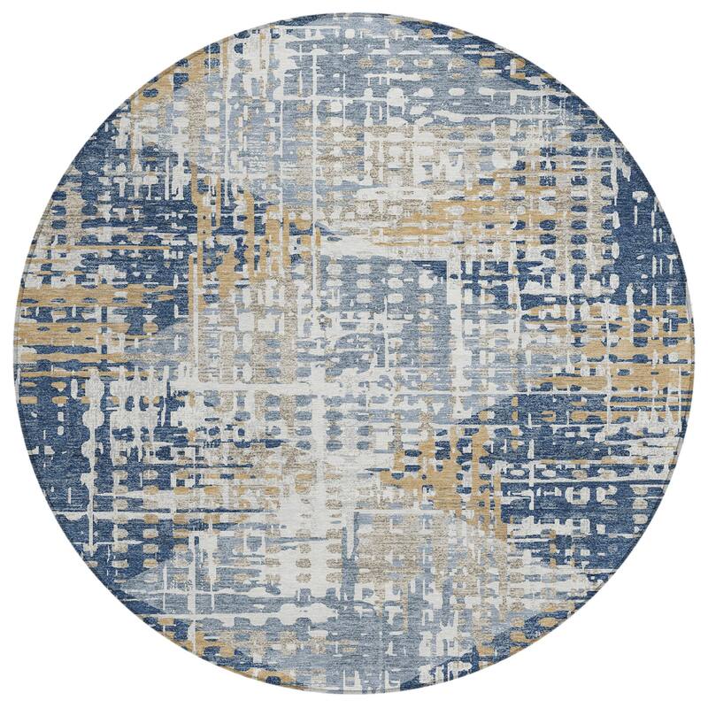 HomeRoots Geometric Transitional Rectangle Outdoor Rug